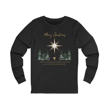 Merry Christmas Jersey Long Sleeve Tee
