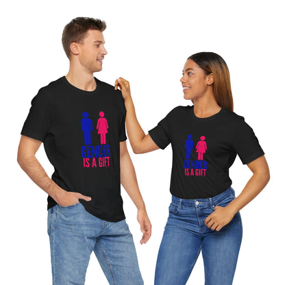 "Gender is a Gift" (full bodies) Unisex Jersey Short Sleeve Tee
