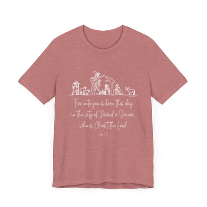 Luke 2:11 Nativity Short Sleeve Tee