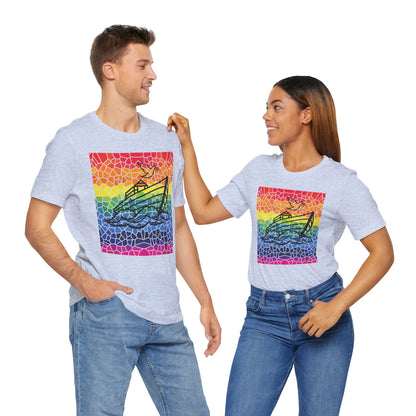 Noah's Ark Stained Glass Unisex Jersey Short Sleeve Tee