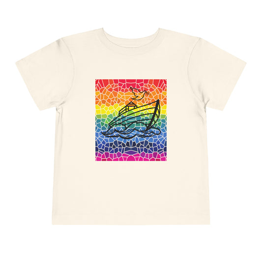 Noah's Ark Stained Glass Toddler Short Sleeve Tee