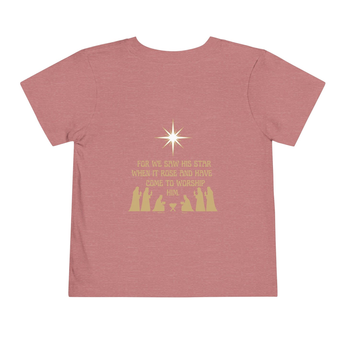 For We Saw His Star Toddler Short Sleeve Tee