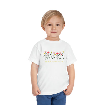 Flower Made 4 Life Toddler Short Sleeve Tee