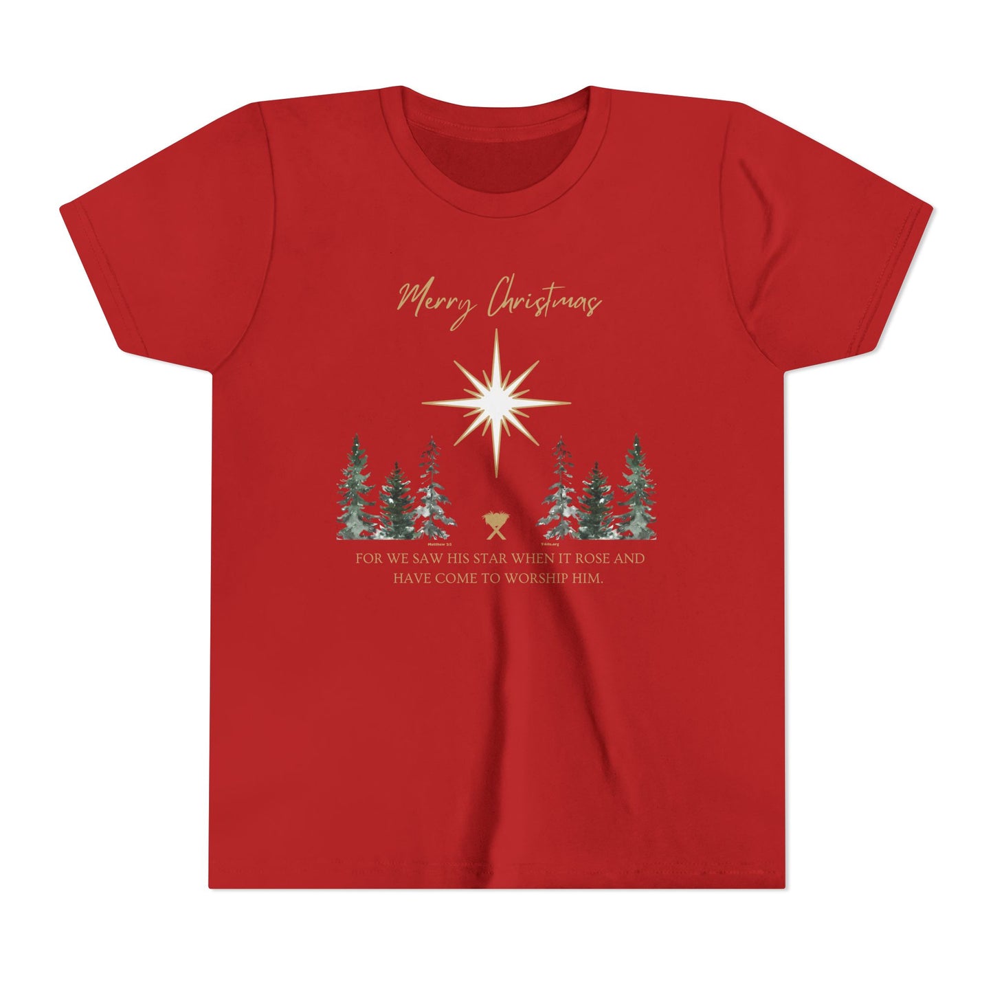 Merry Christmas Youth Short Sleeve Tee