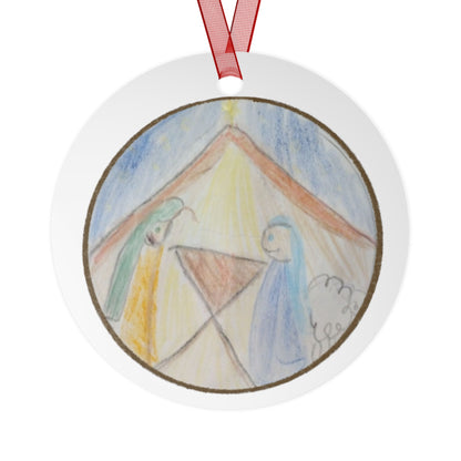 Nativity Metal Ornament - Designed by Hilda