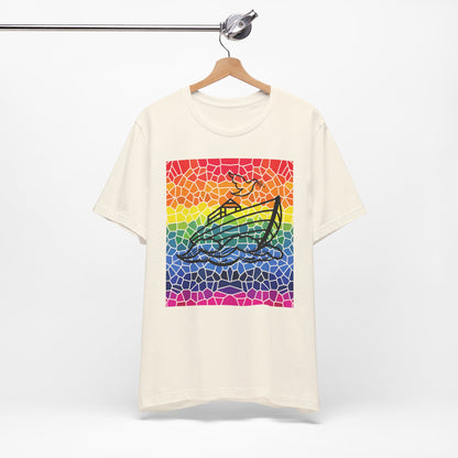 Noah's Ark Stained Glass Unisex Jersey Short Sleeve Tee