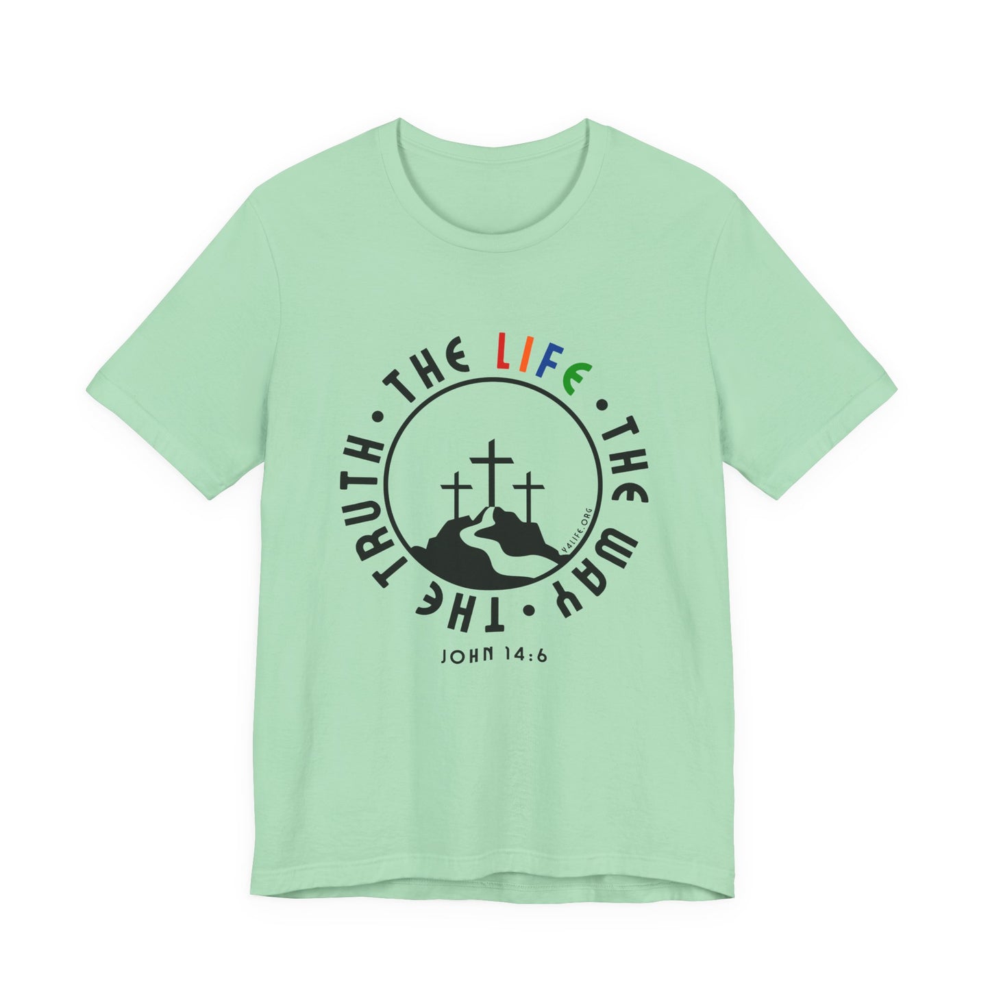 John 14:6 Multicolor Short Sleeve Tee