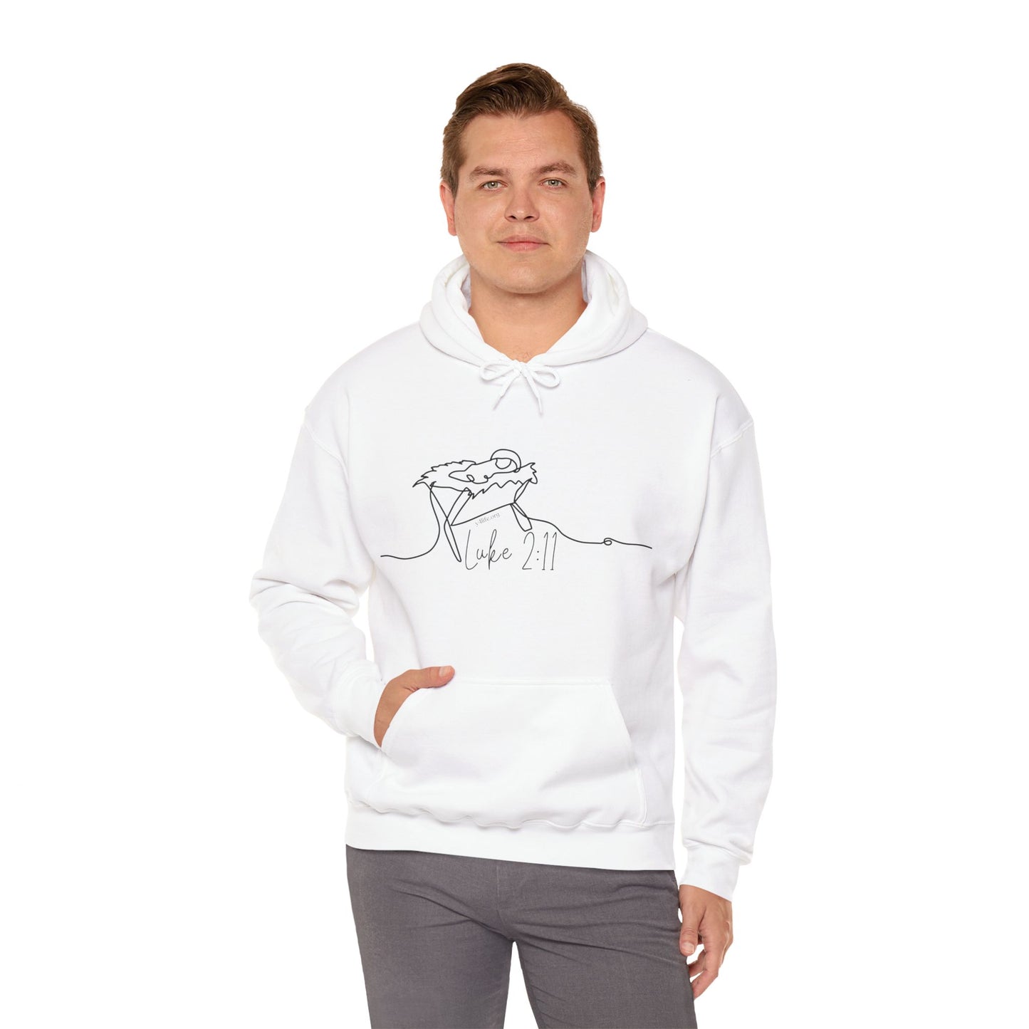 Luke 2:11 Manger Hooded Sweatshirt