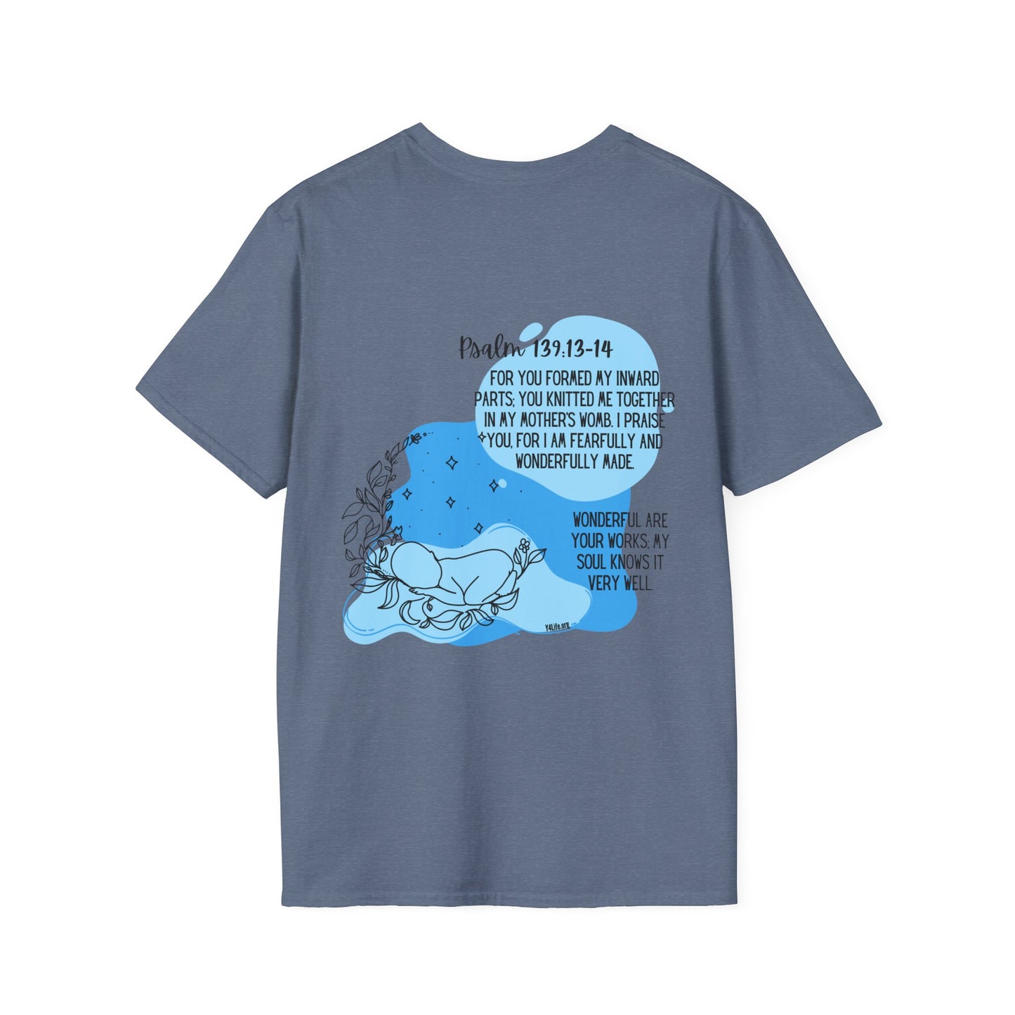 Psalm 139 Blue Unisex Softstyle T-Shirt