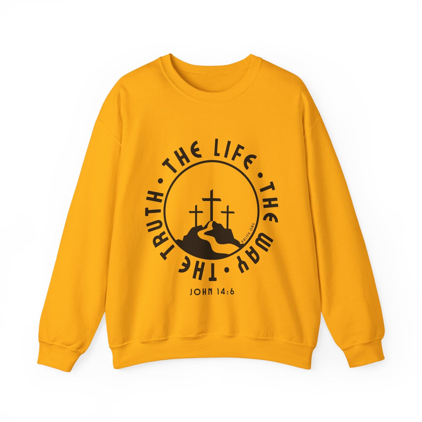 John 14:6 Single Color Crewneck Sweatshirt