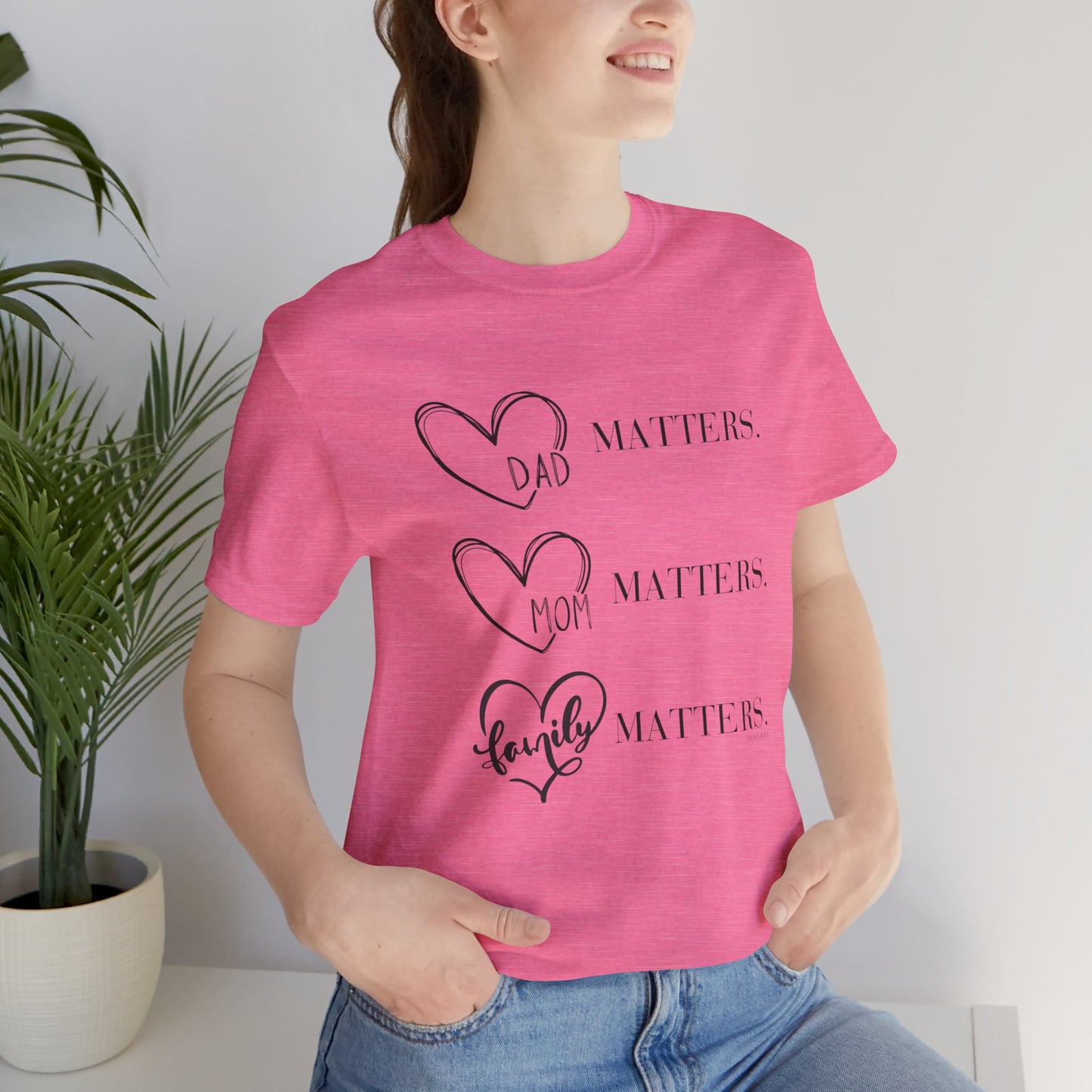 "Family Matters" (black print) Unisex Jersey Short Sleeve Tee