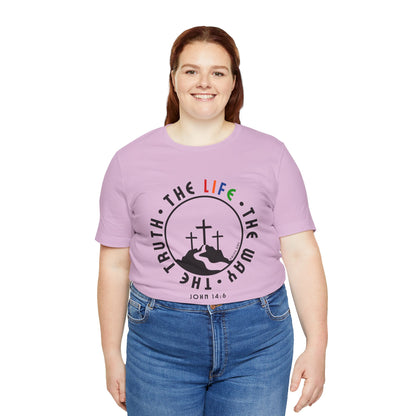 John 14:6 Multicolor Short Sleeve Tee