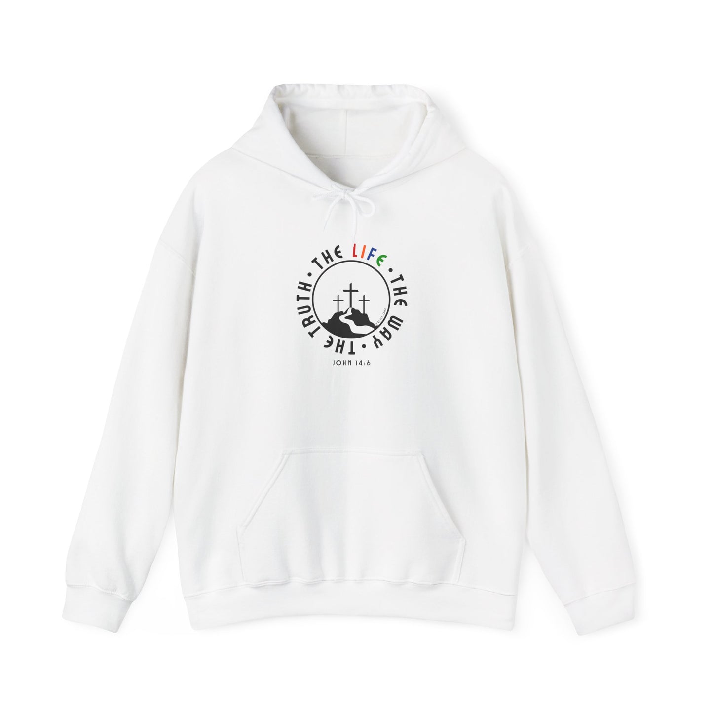 John 14:6 Multicolor Hooded Sweatshirt