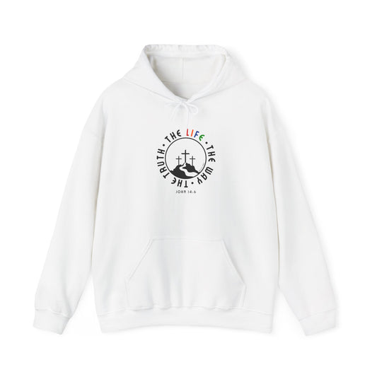 John 14:6 Multicolor Hooded Sweatshirt