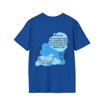 Psalm 139 Blue Unisex Softstyle T-Shirt