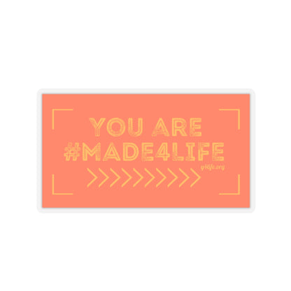 #Made4Life Orange Kiss-Cut Sticker