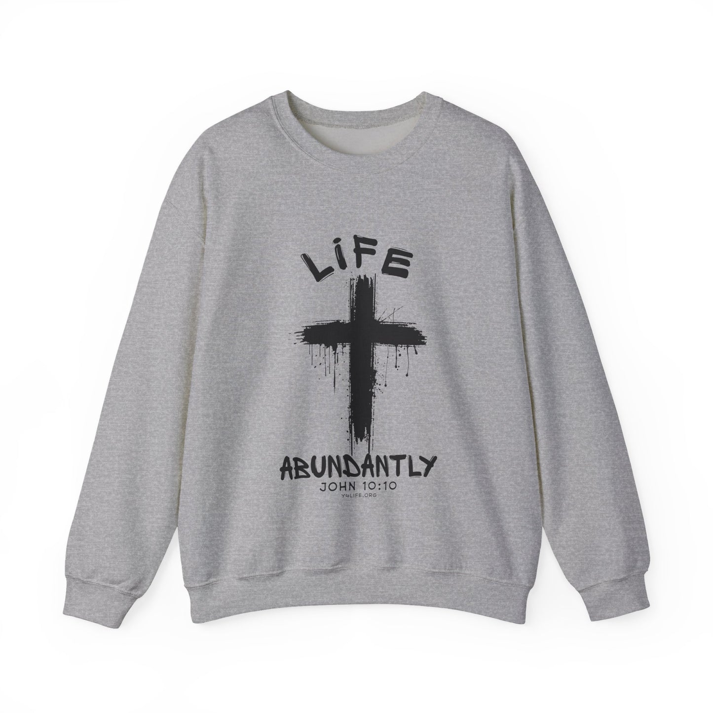 Life Abundantly Single Color Crewneck Sweatshirt