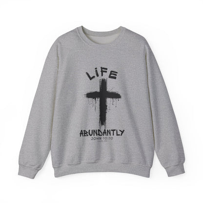 Life Abundantly Single Color Crewneck Sweatshirt