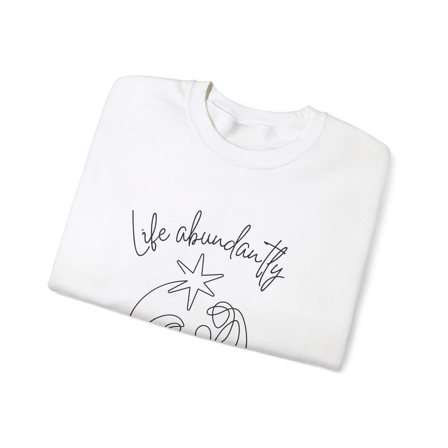 Life Abundantly Line Art Crewneck Sweatshirt