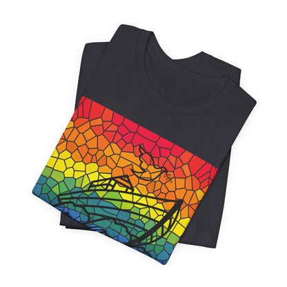 Noah's Ark Stained Glass Unisex Jersey Short Sleeve Tee
