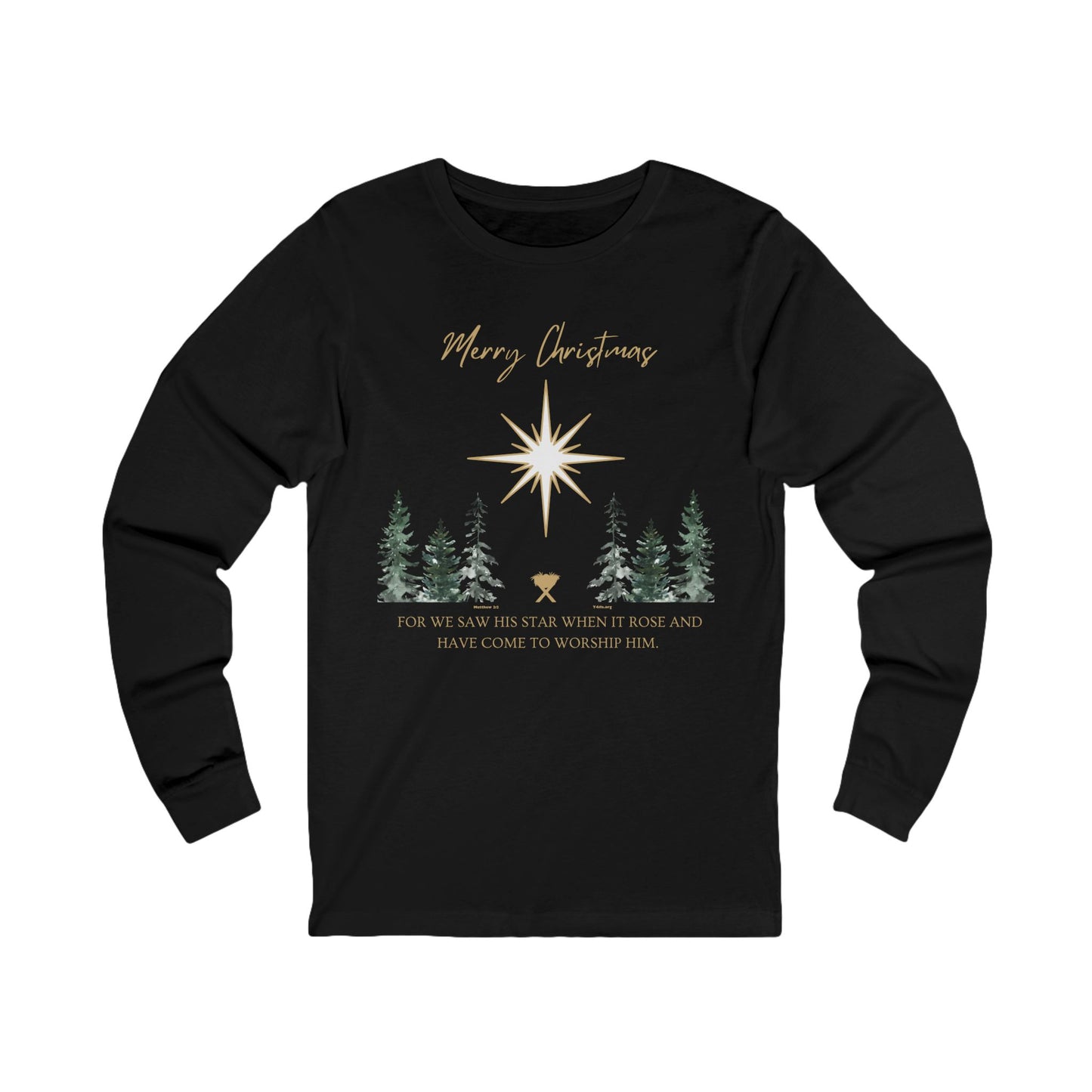 Merry Christmas Jersey Long Sleeve Tee