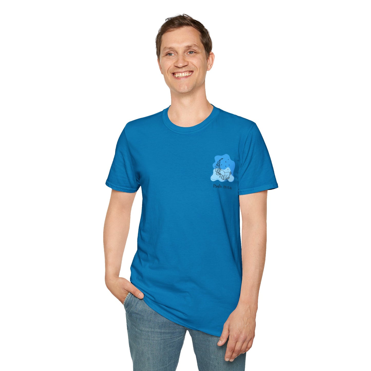 Psalm 139 Blue Unisex Softstyle T-Shirt