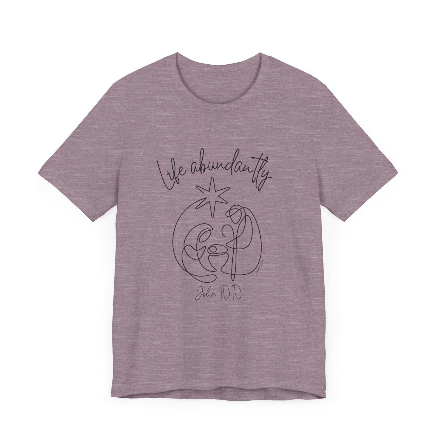 Life Abundantly Line Art Short Sleeve Tee