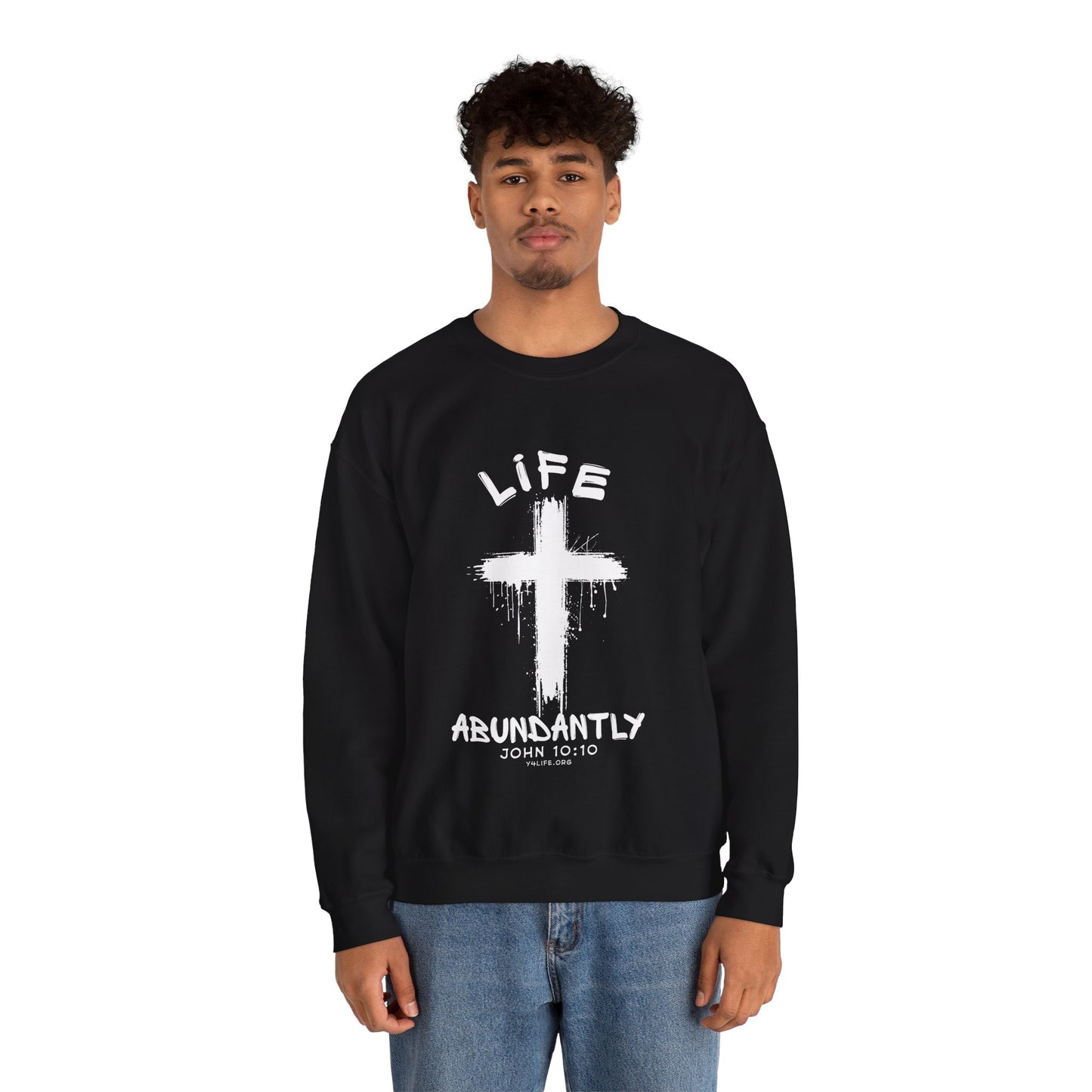 Life Abundantly Single Color Crewneck Sweatshirt