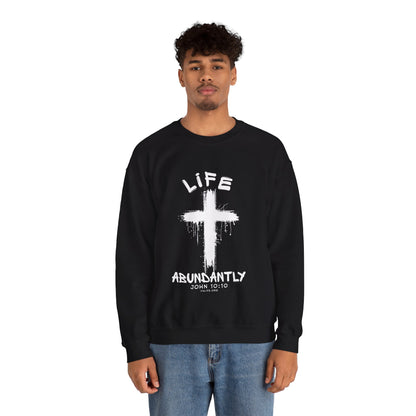 Life Abundantly Single Color Crewneck Sweatshirt