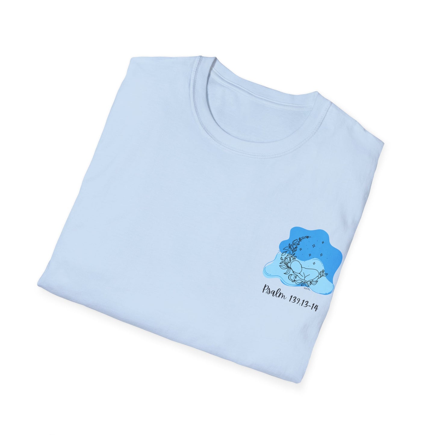 Psalm 139 Blue Unisex Softstyle T-Shirt