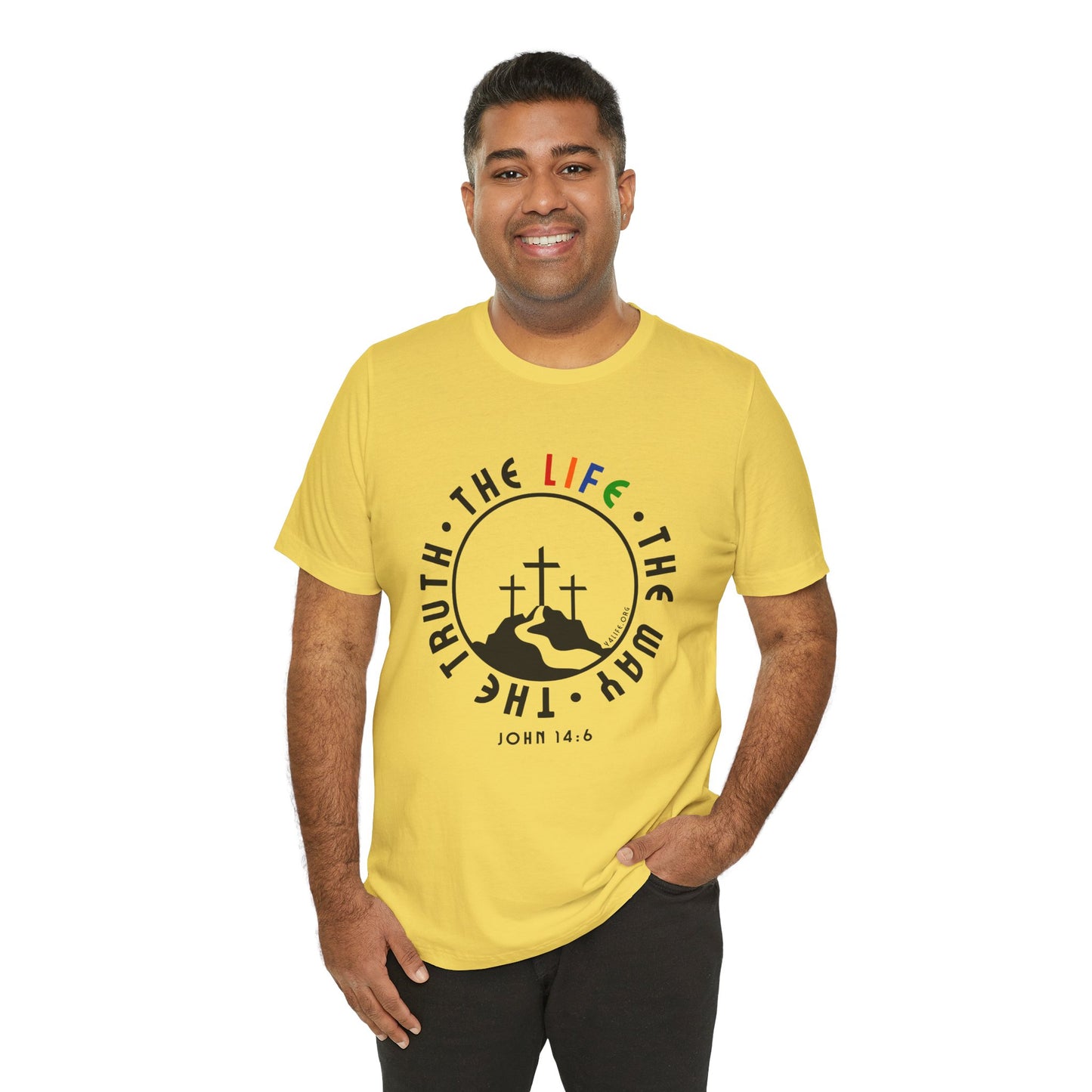John 14:6 Multicolor Short Sleeve Tee