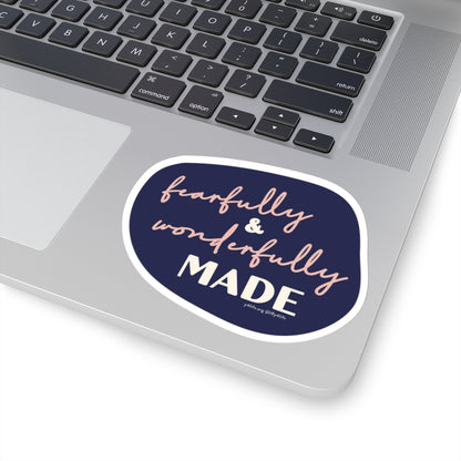 Fearfully & Wonderfully Made Purple Kiss-Cut Sticker