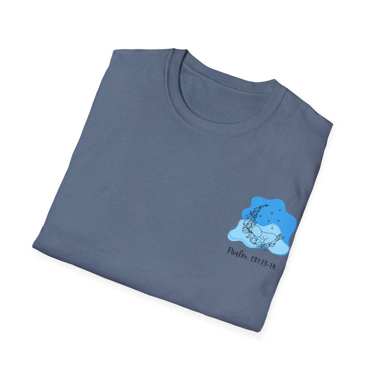 Psalm 139 Blue Unisex Softstyle T-Shirt