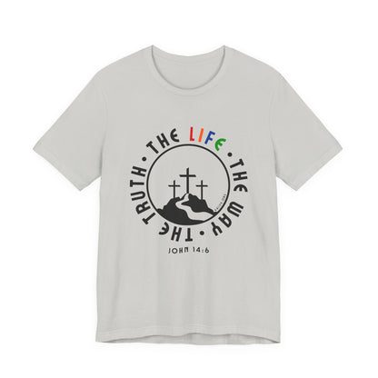 John 14:6 Multicolor Short Sleeve Tee