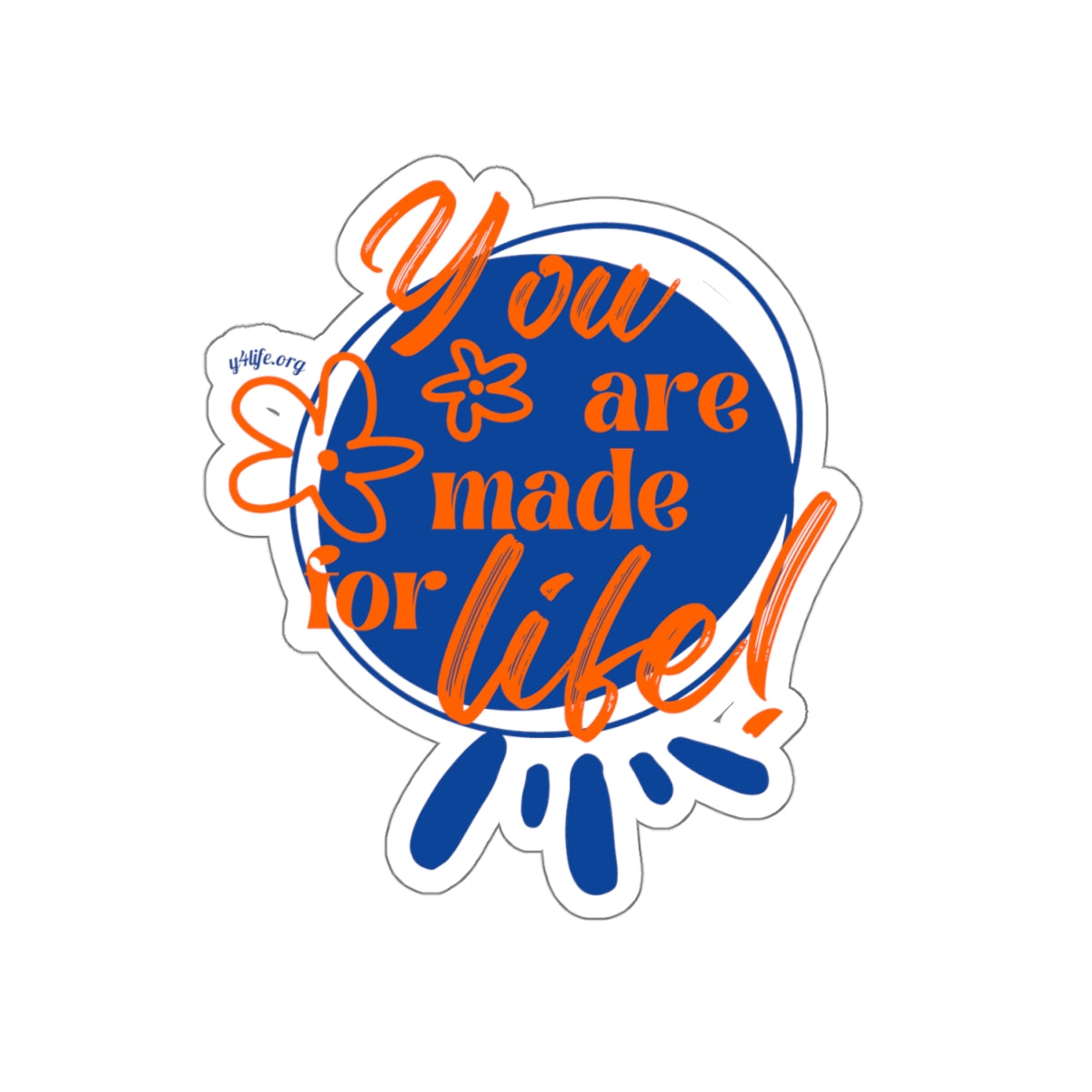 Made for Life Blue Kiss-Cut Sticker