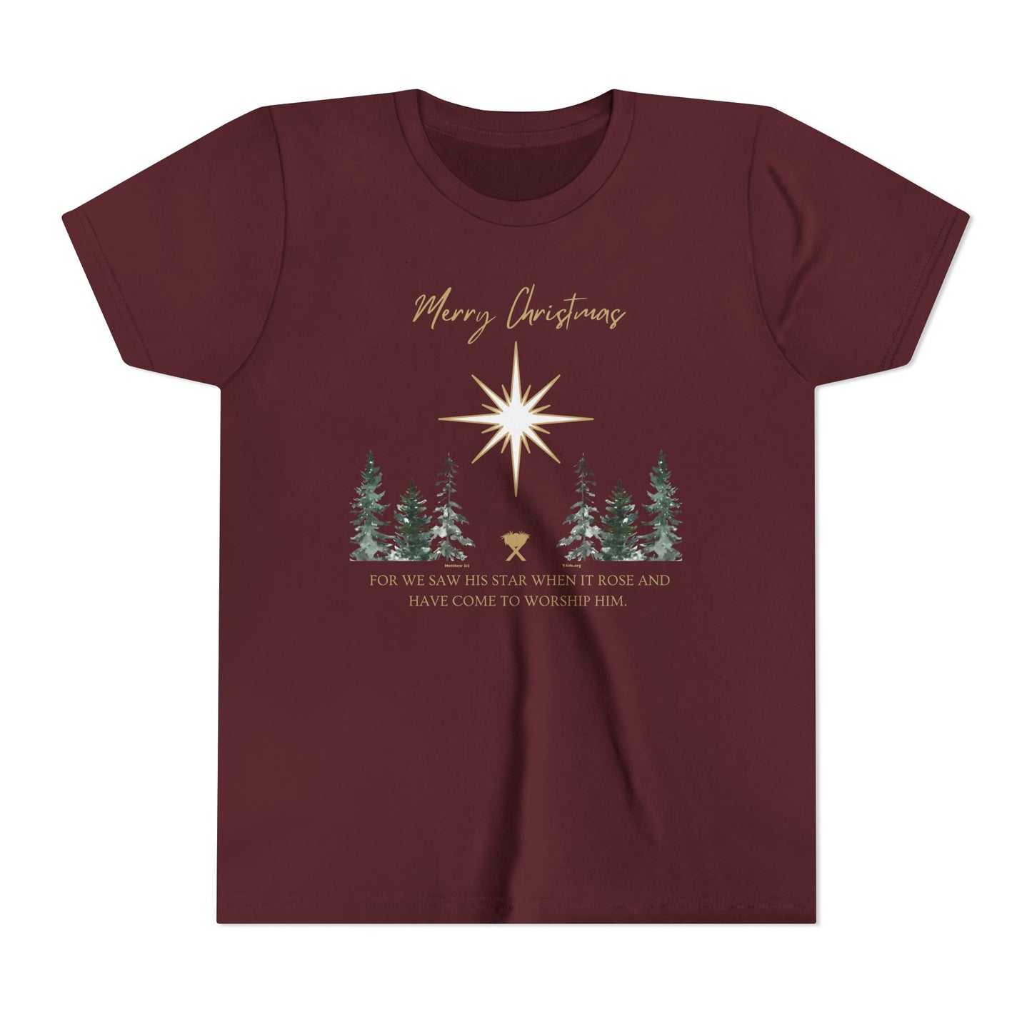 Merry Christmas Youth Short Sleeve Tee