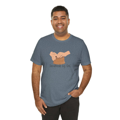 "Handmade by God" (pottery) Unisex Jersey Short Sleeve Tee