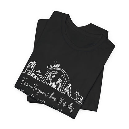 Luke 2:11 Nativity Short Sleeve Tee