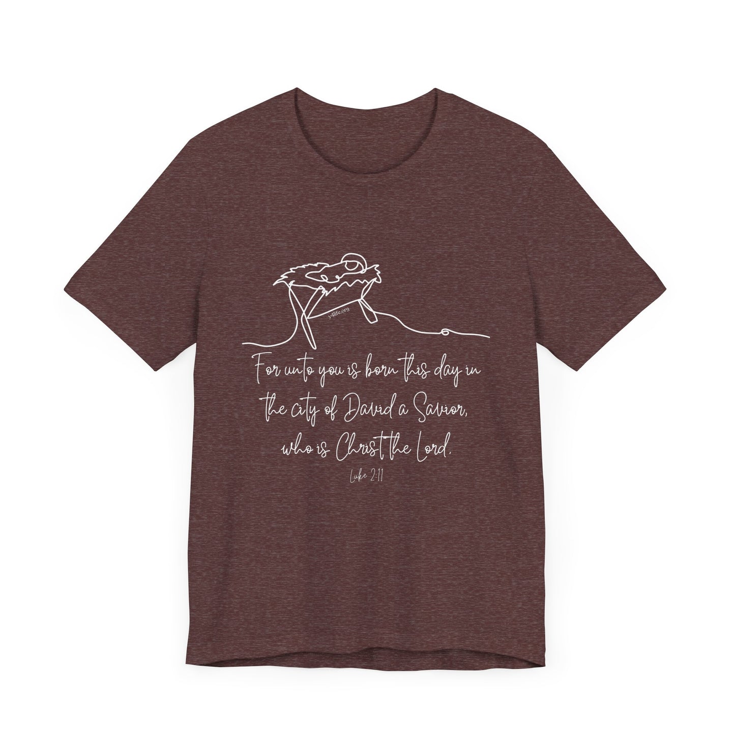 Luke 2:11 Manger Short Sleeve Tee