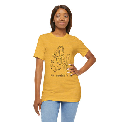 "Jesus Saved Me" Unisex Jersey Short Sleeve Tee