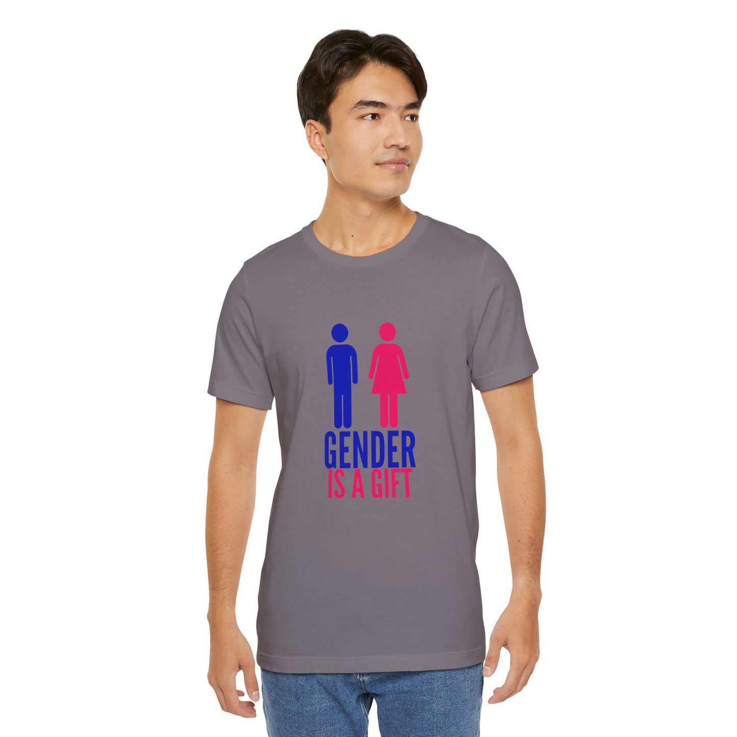 "Gender is a Gift" (full bodies) Unisex Jersey Short Sleeve Tee