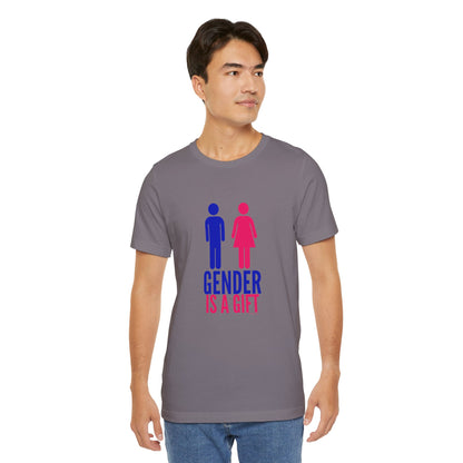 "Gender is a Gift" (full bodies) Unisex Jersey Short Sleeve Tee