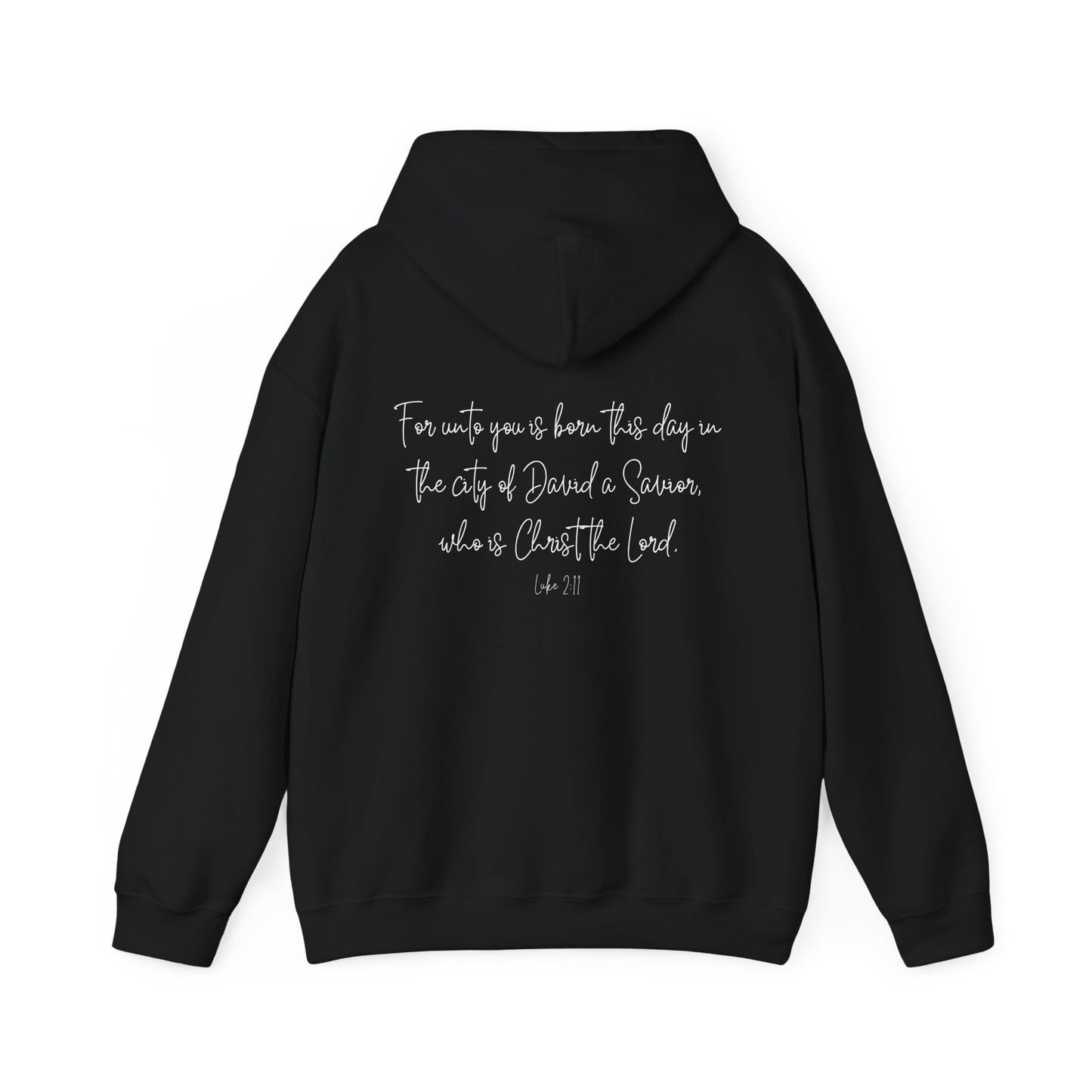 Luke 2:11 Manger Hooded Sweatshirt