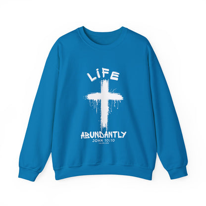 Life Abundantly Single Color Crewneck Sweatshirt
