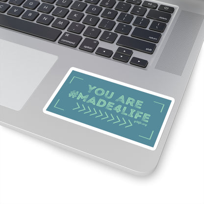 #Made4Life Teal Kiss-Cut Sticker