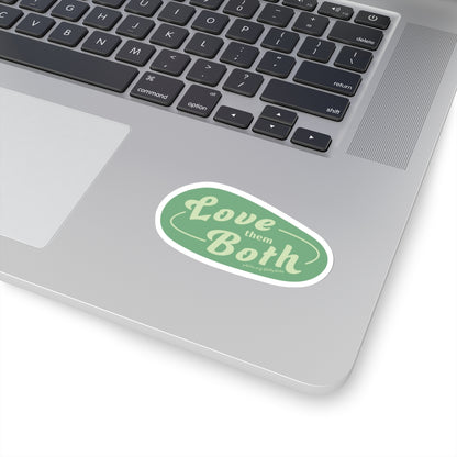 Love Them Both Green Kiss-Cut Sticker