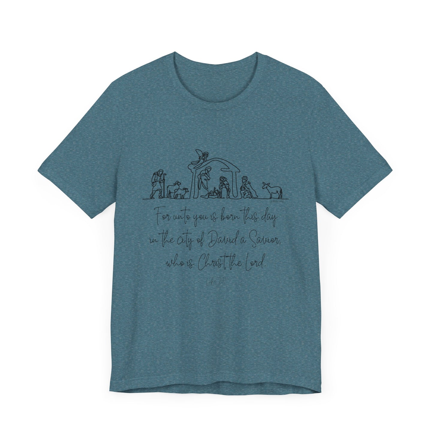 Luke 2:11 Nativity Short Sleeve Tee