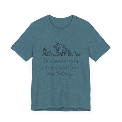 Luke 2:11 Nativity Short Sleeve Tee