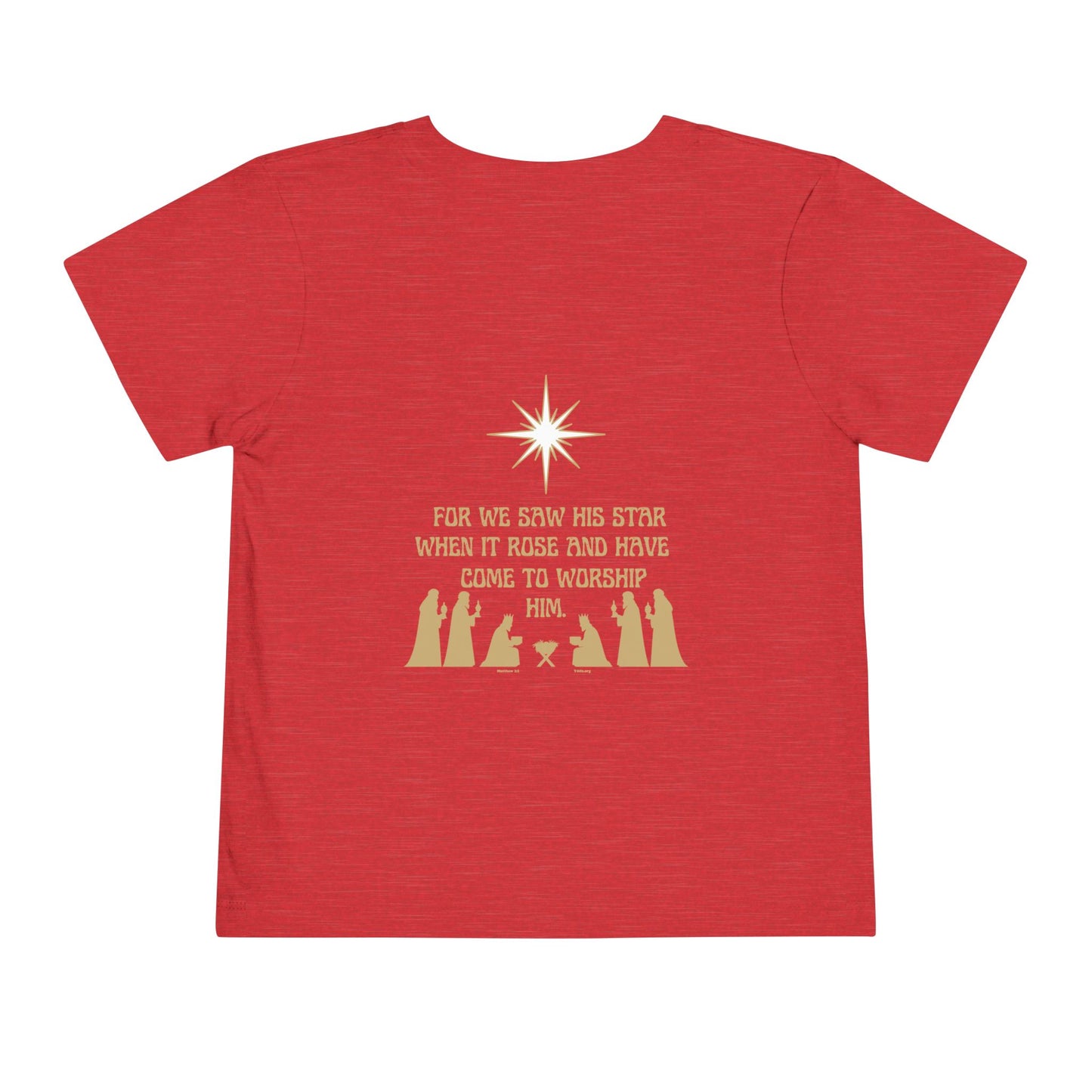 For We Saw His Star Toddler Short Sleeve Tee