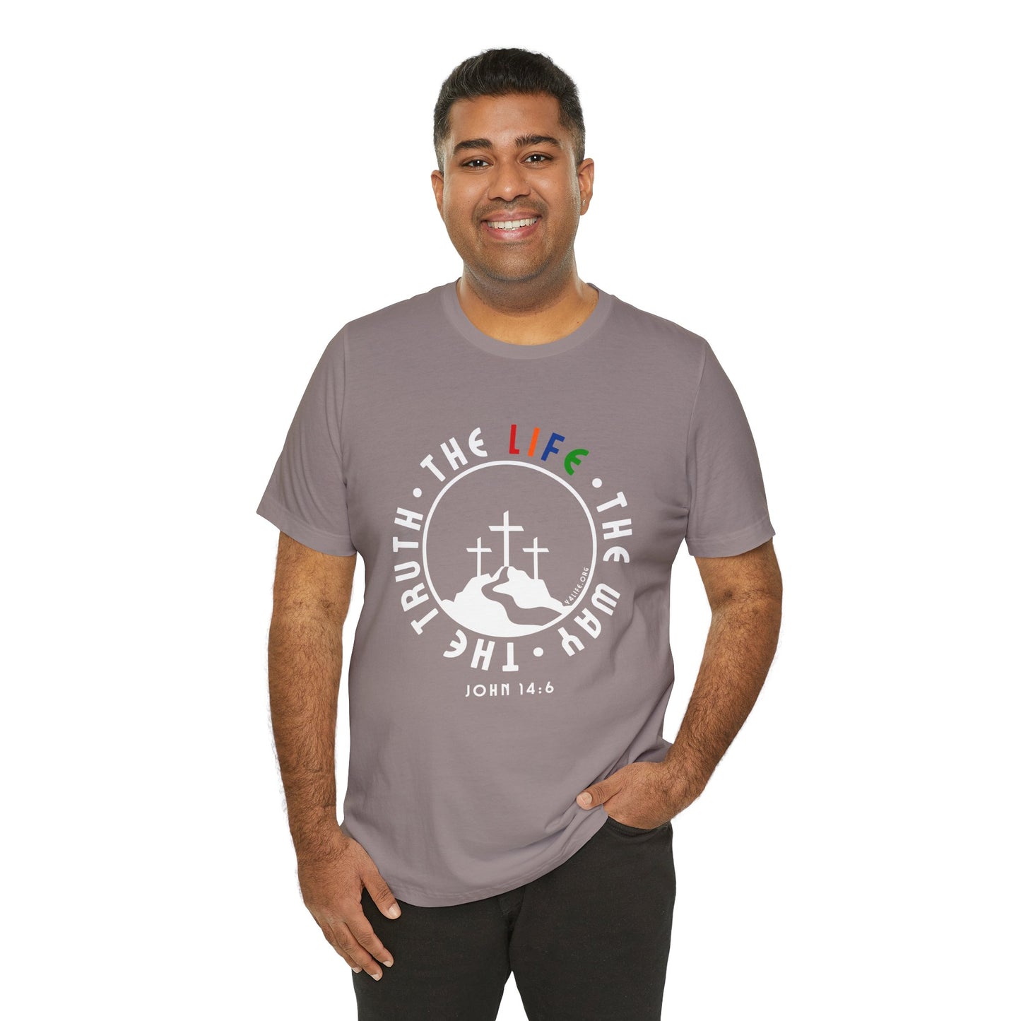 John 14:6 Multicolor Short Sleeve Tee